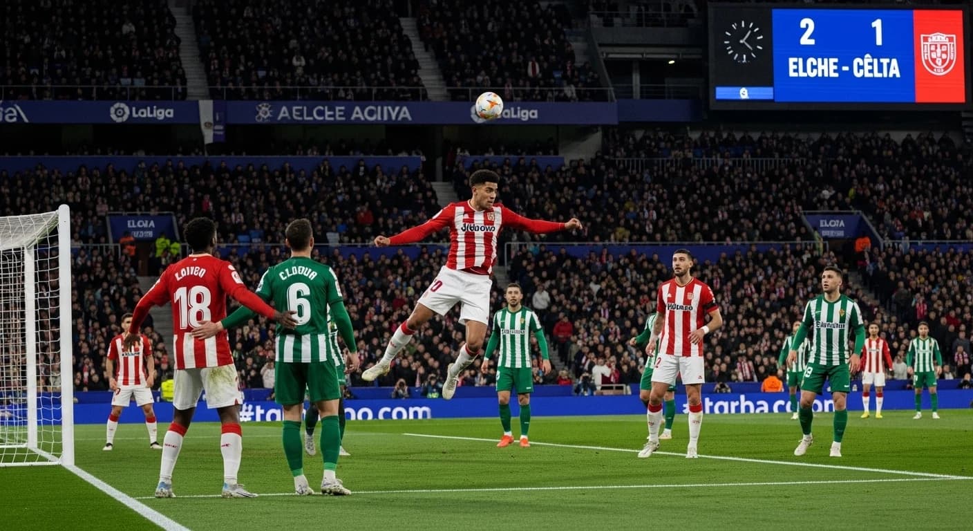 Elche pokonuje Celtę 2-1 w emocjonującym starciu La Liga