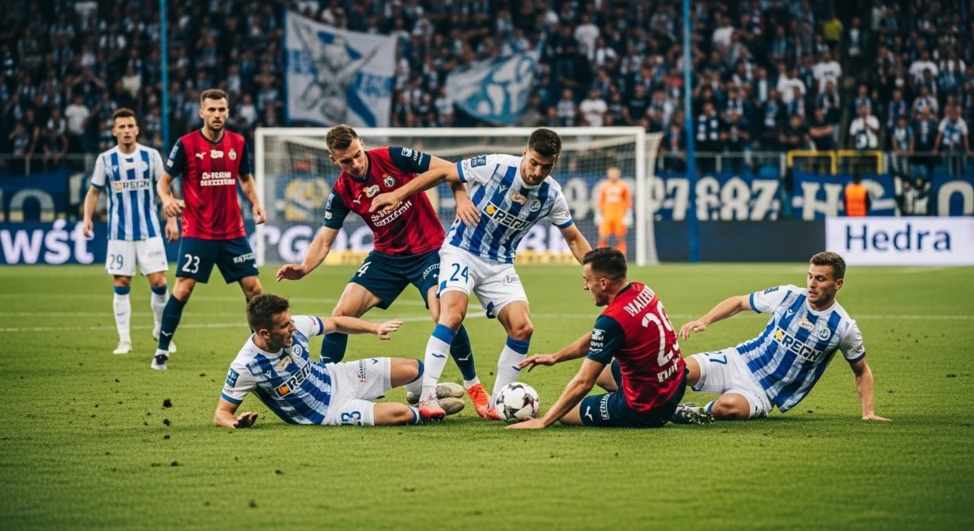 Emocjonujący remis w Poznaniu - Lech i Pogoń podzielili się punktami po dramatycznej końcówce