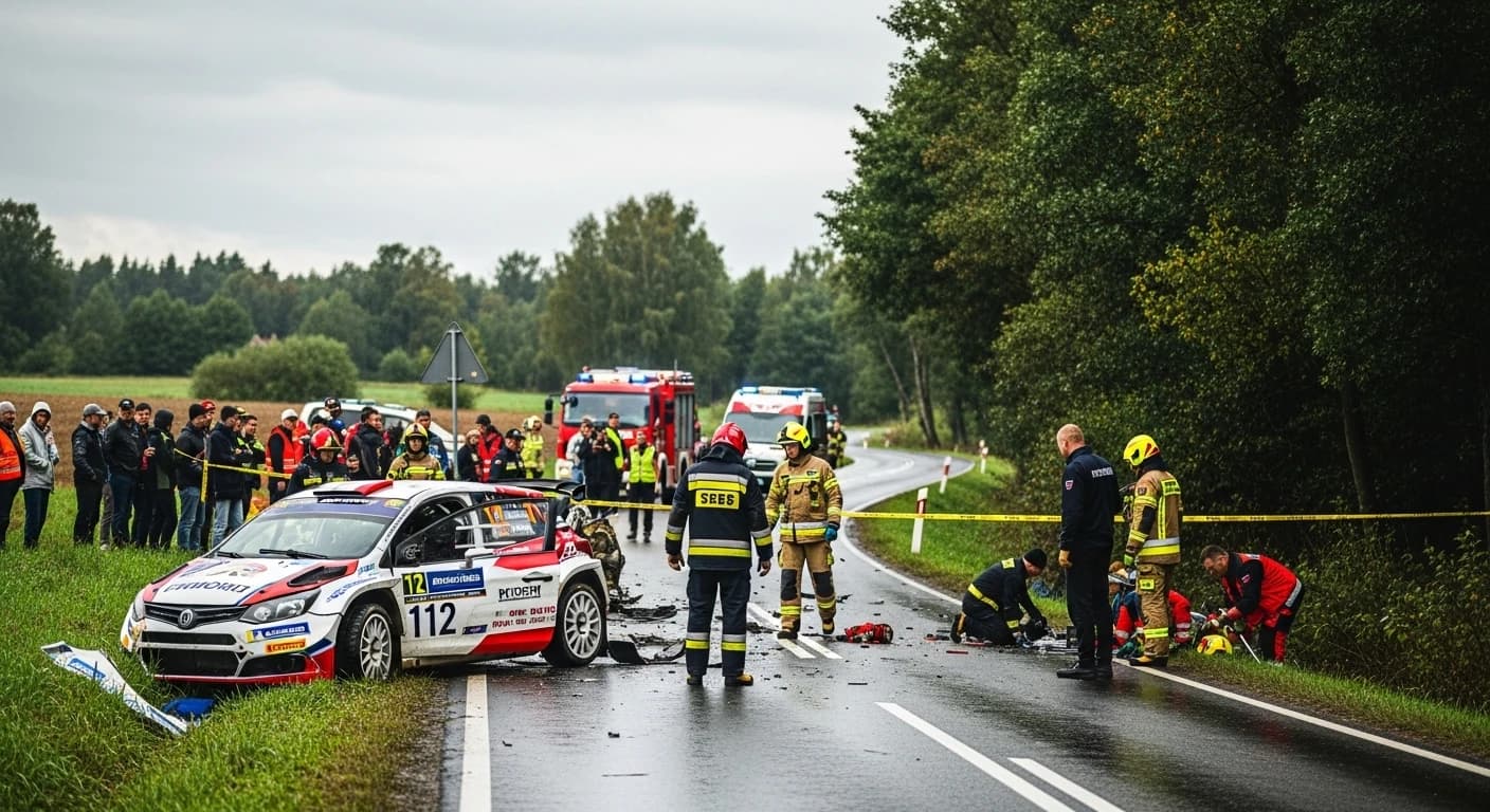 Tragiczna śmierć Artura Sękowskiego na Rajdzie Nyskim - zawody przerwane po wypadku załogi 112