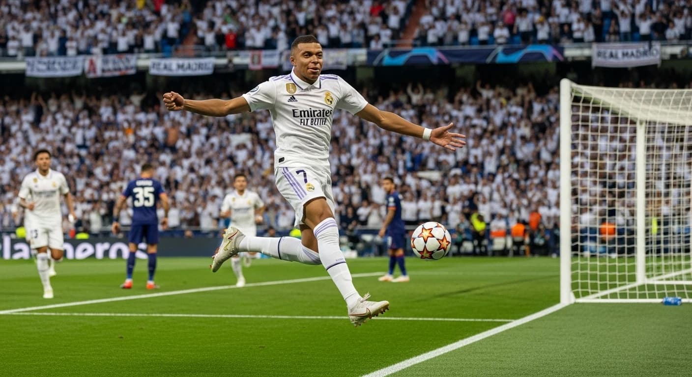 Mbappe z hat-trickiem prowadzi Real Madryt do miażdżącego zwycięstwa nad Kajratem w Lidze Mistrzów