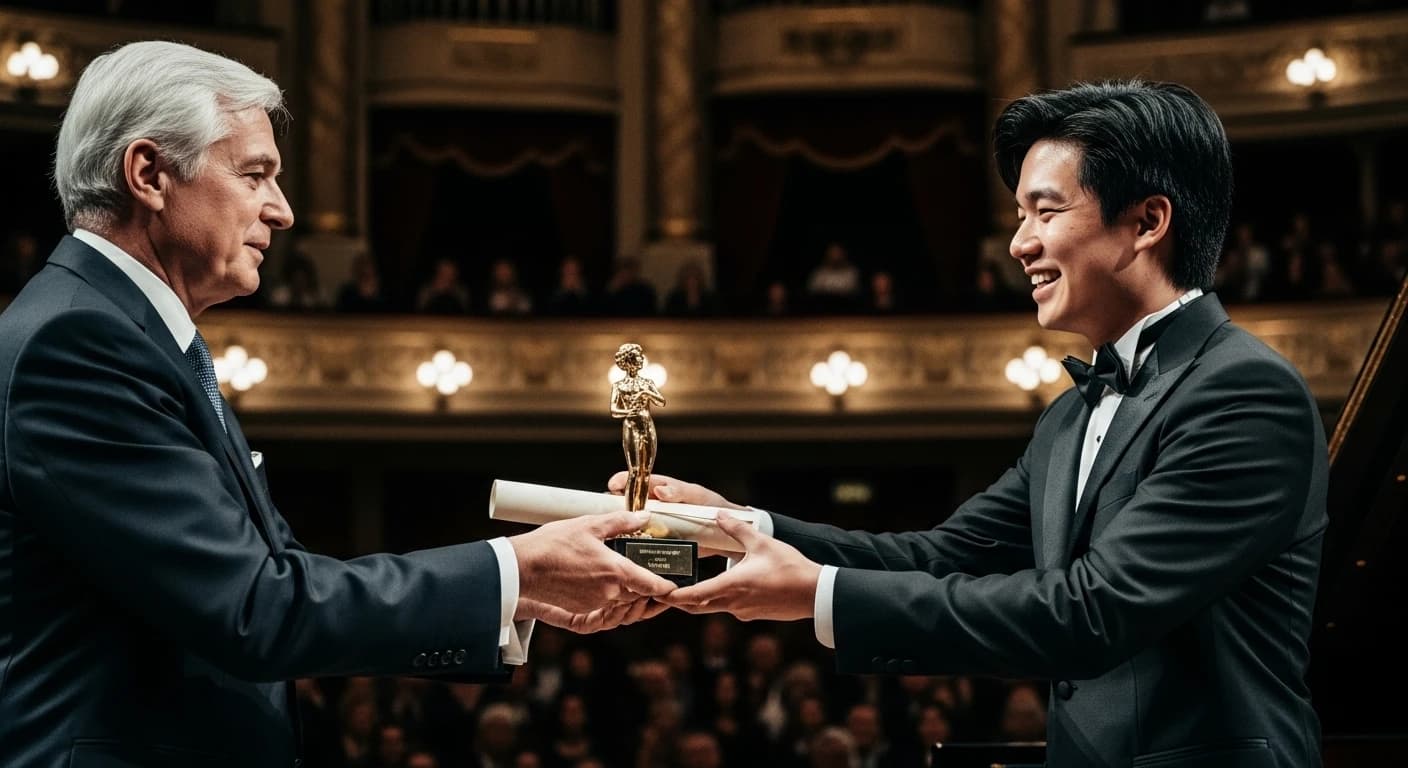 Eric Lu triumfuje w XIX Konkursie Chopinowskim - Amerykański pianista odbiera nagłowną nagrodę z rąk prezydenta Nawrockiego