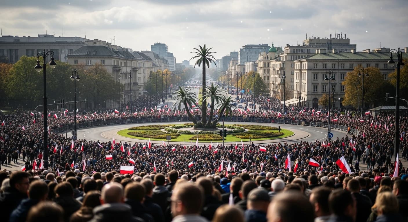 Rondo Dmowskiego punktem startowym Marszu Niepodległości w Warszawie
