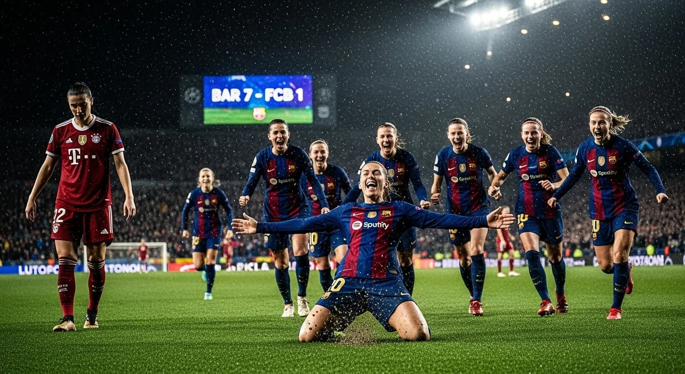 Barcelona rozbija Bayern Monachium 7-1 w inauguracyjnym meczu Ligi Mistrzyń UEFA
