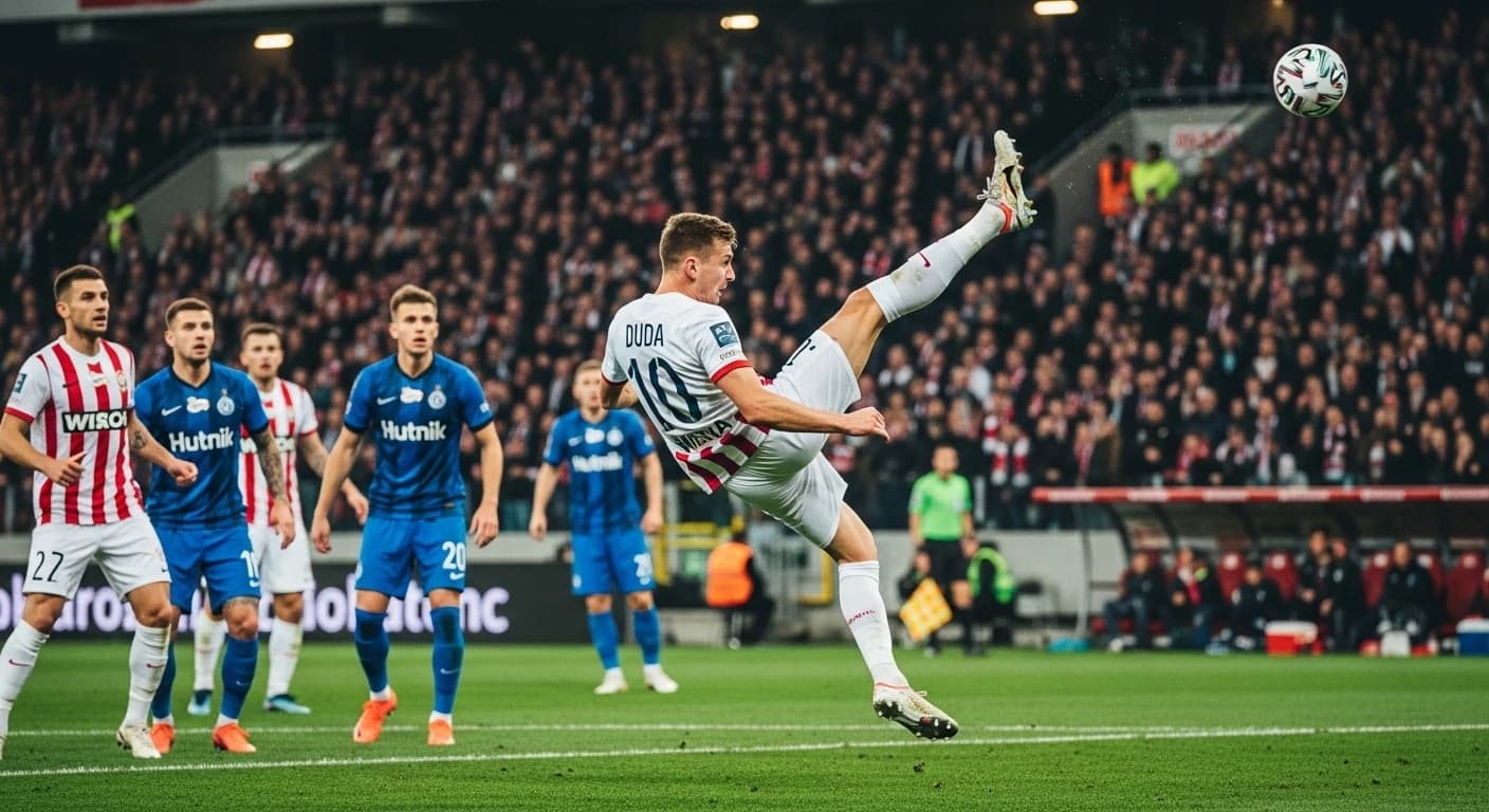 Wisła pokonała Hutnik w derbach Krakowa dzięki wspaniałemu golowi Dudy