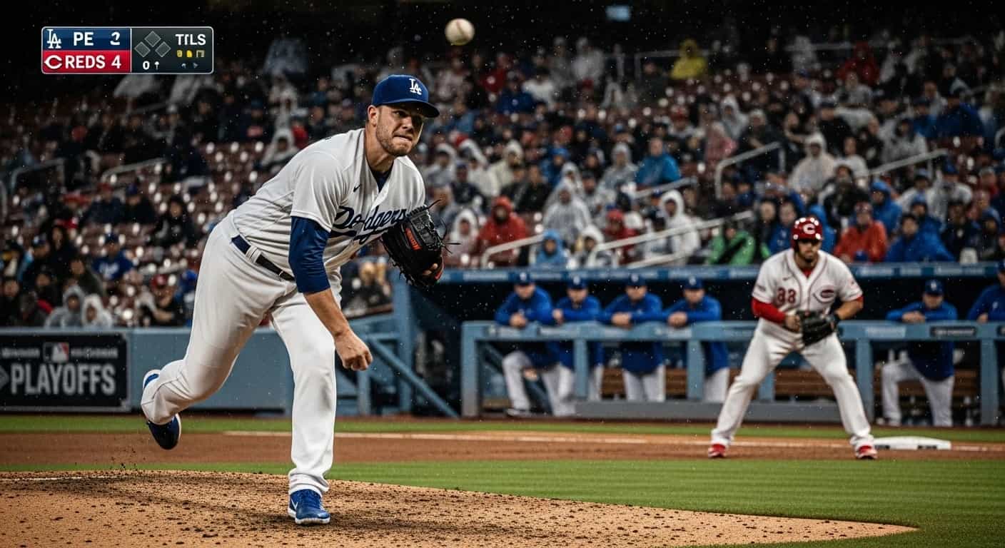 Dodgers rozpoczynają playoffs od zwycięstwa z Reds dzięki dominacji Snella i deszczowi home runów