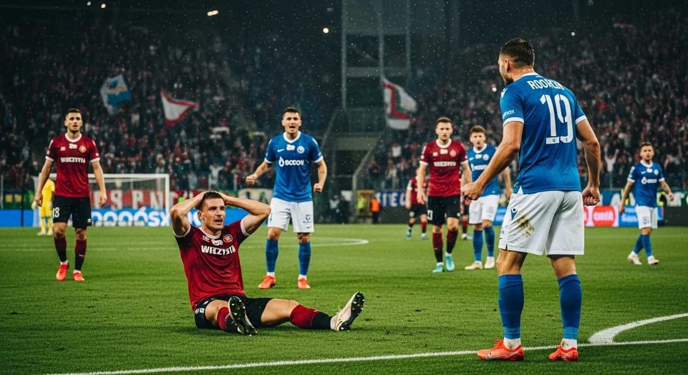 Dramat w doliczonym czasie! Wieczysta Kraków przegrała z Pogonią po szalonym meczu