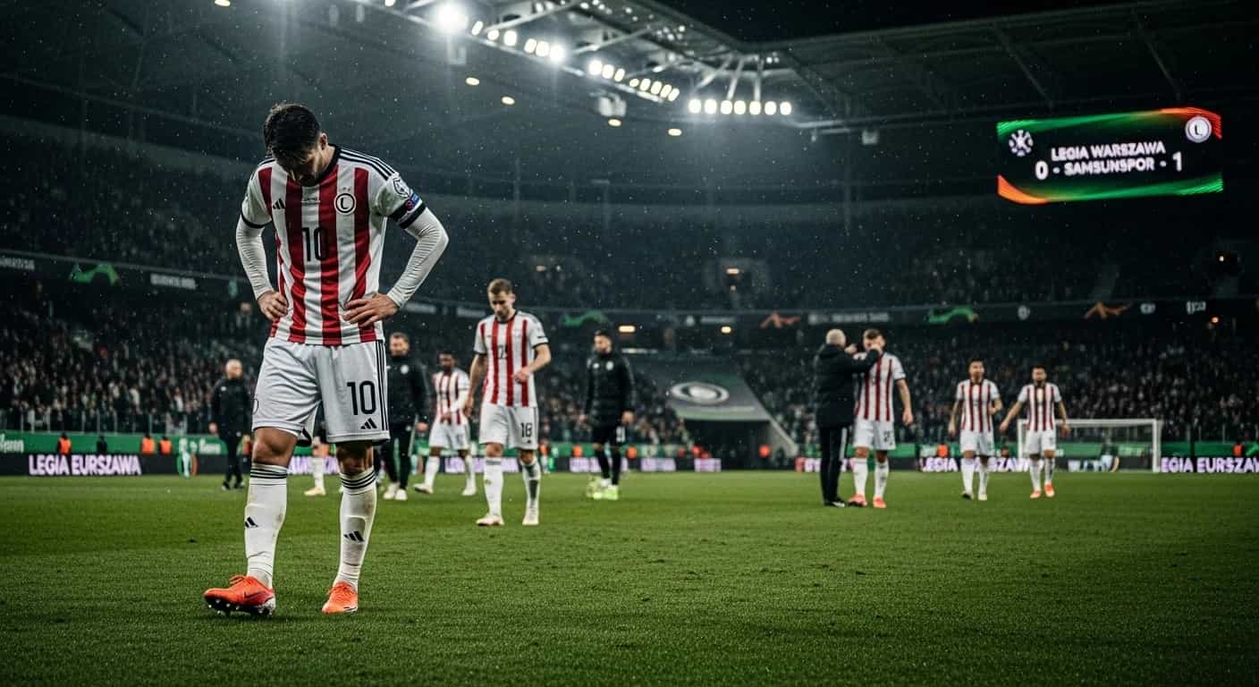 Legia Warszawa przegrywa z Samsunsporem w pierwszym meczu Ligi Konferencji