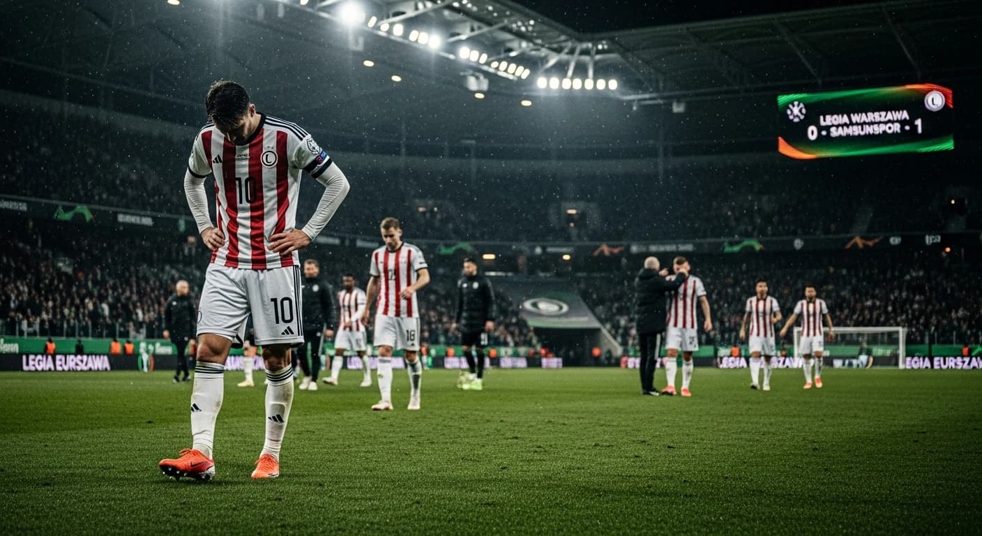 Legia Warszawa przegrywa z Samsunsporem w pierwszym meczu Ligi Konferencji