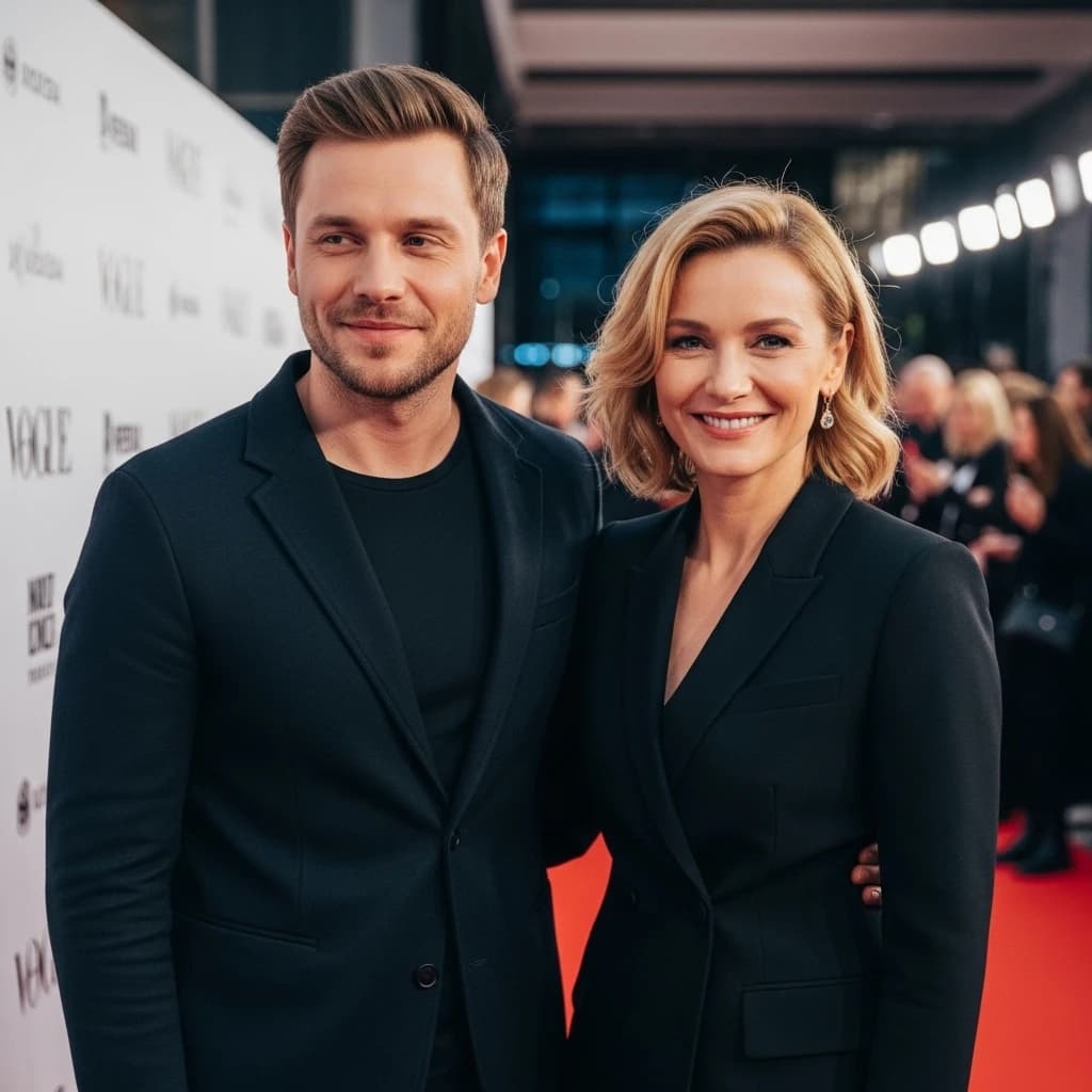 Magdalena Cielecka z partnerem na premierze Vogue Polska - różnica wieku 16 lat nie przeszkadza parze