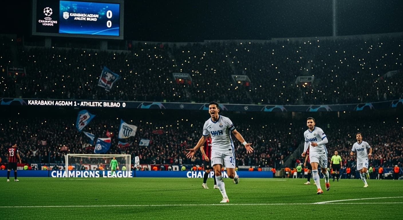 Karabach Agdam sensacyjnie prowadzi z Athletic Bilbao po błyskawicznym golu w Lidze Mistrzów