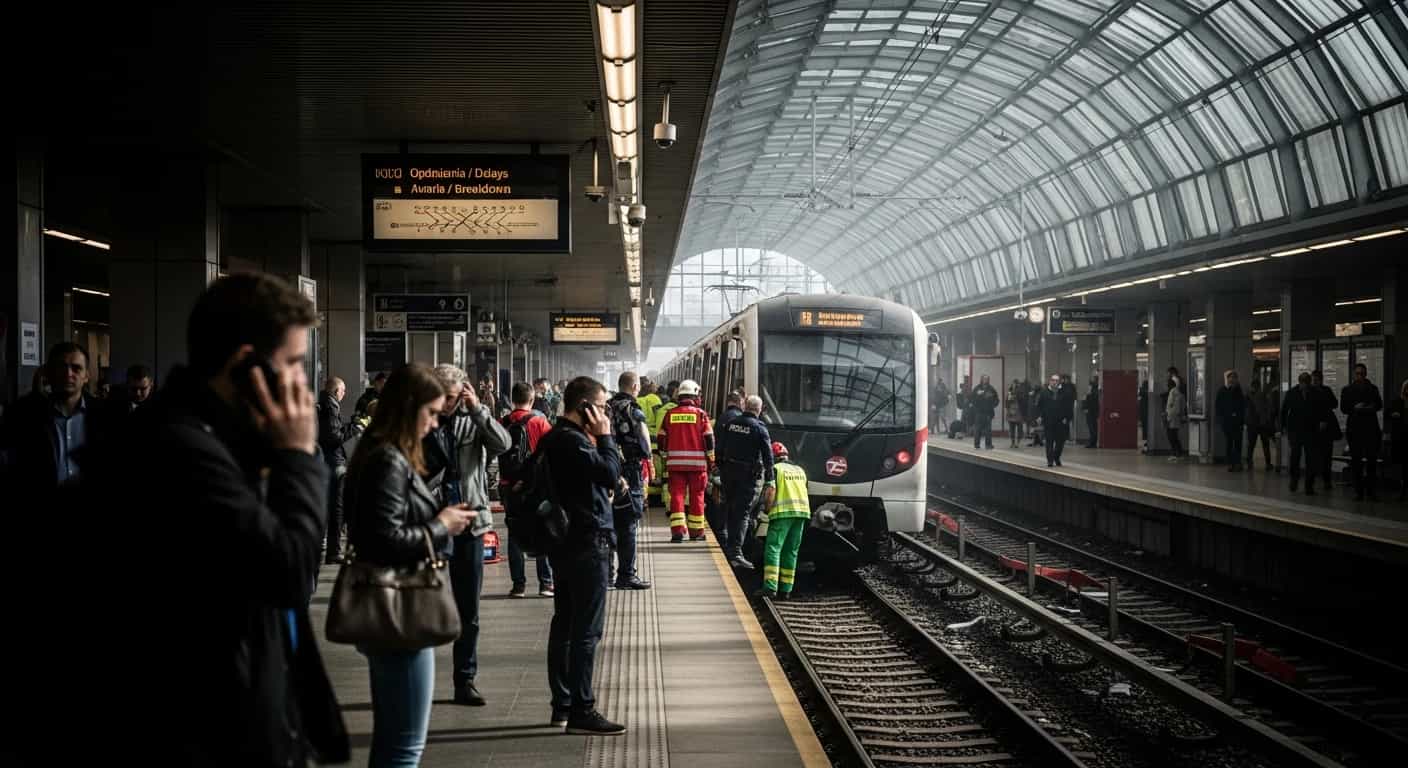Wypadek w metrze na stacji Centrum sparaliżował komunikację w Warszawie