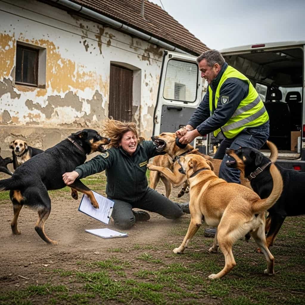 Dramatyczny atak psów na inspektorów weterynaryjnych w Czechach - jedna osoba w szpitalu
