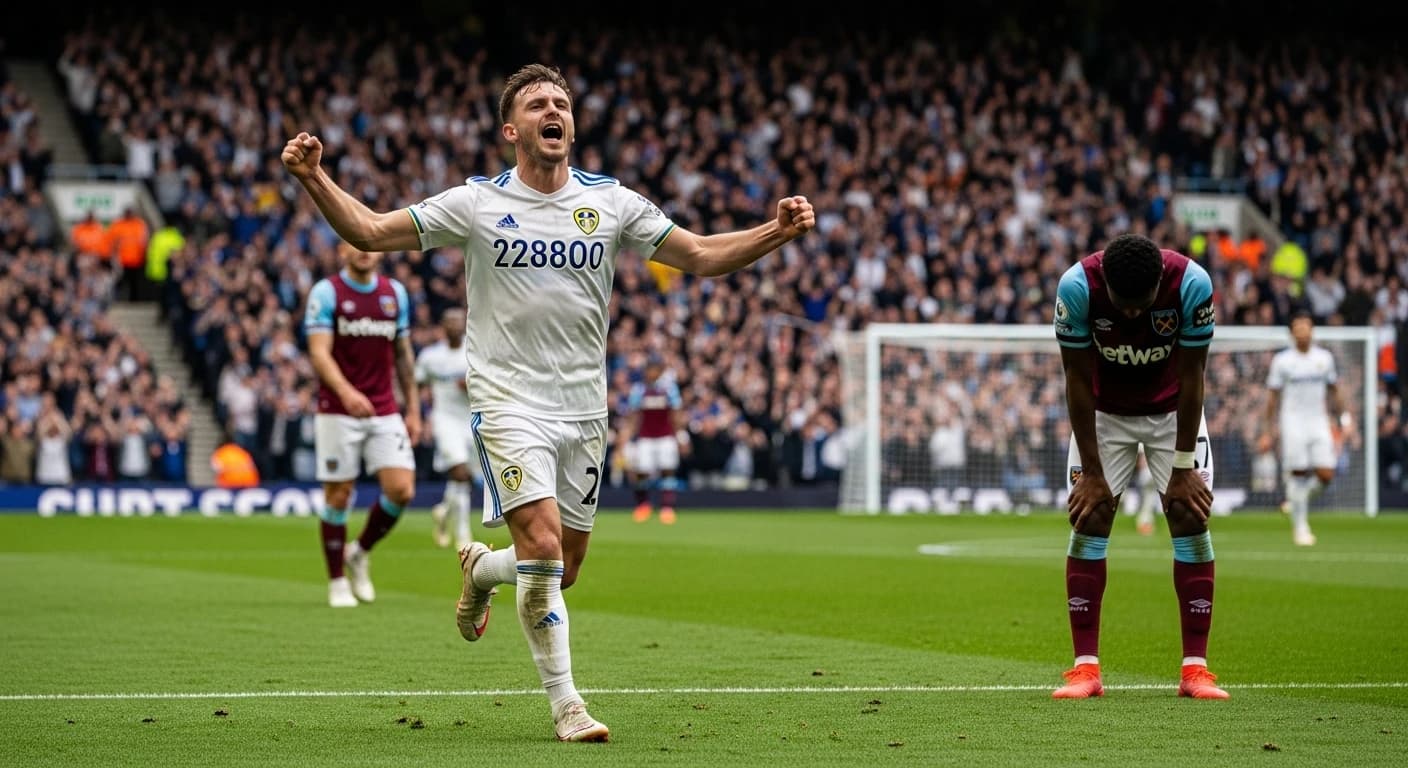 Leeds rozbił West Ham 2-0 w pierwszej połowie - Młoty w kryzysie