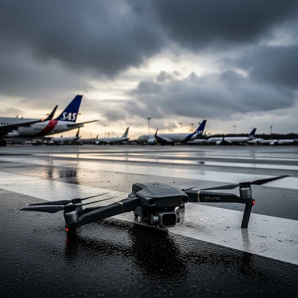 Drony sparaliżowały lotnisko w Kopenhadze - dziesiątki lotów przekierowanych