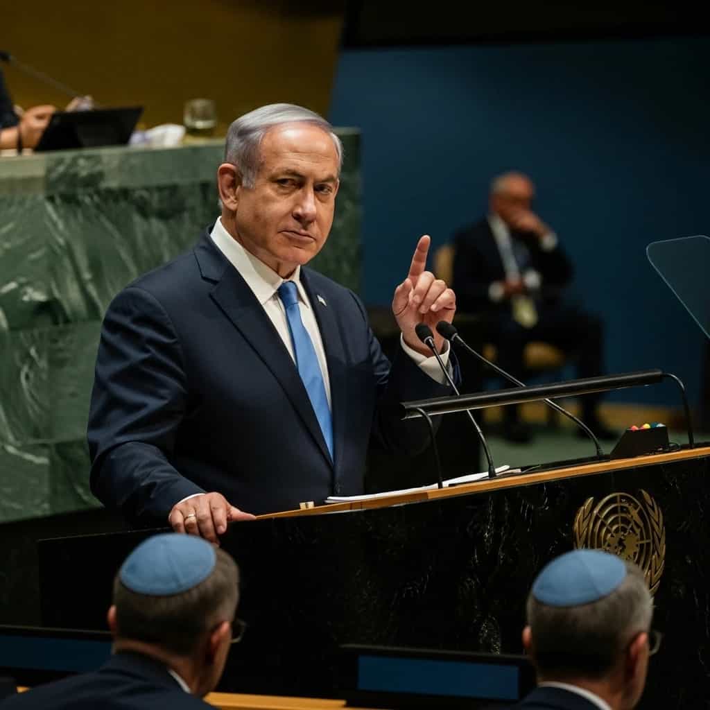 Netanjahu broni polityki Izraela na forum ONZ i ostro krytykuje uznanie Palestyny przez kraje zachodnie