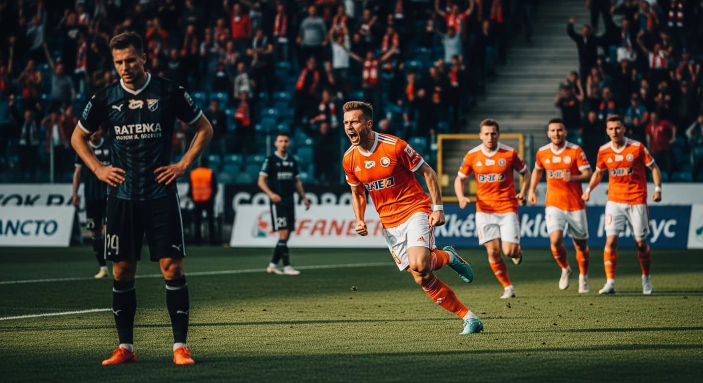 Zagłębie Lubin prowadzi z liderem Górnikiem Zabrze w dramatycznym meczu Ekstraklasy