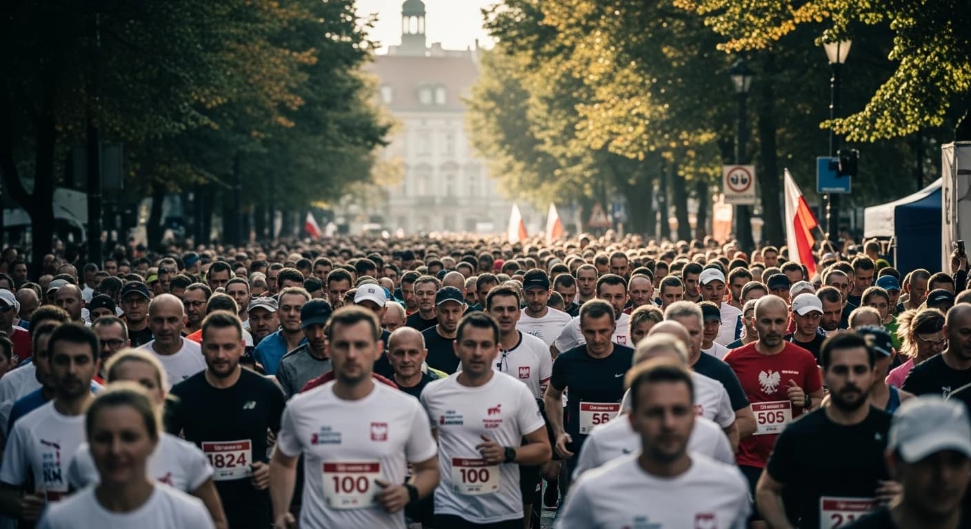 Jubileuszowy Bieg Niepodległości w Poznaniu przyciągnął 15 tysięcy uczestników