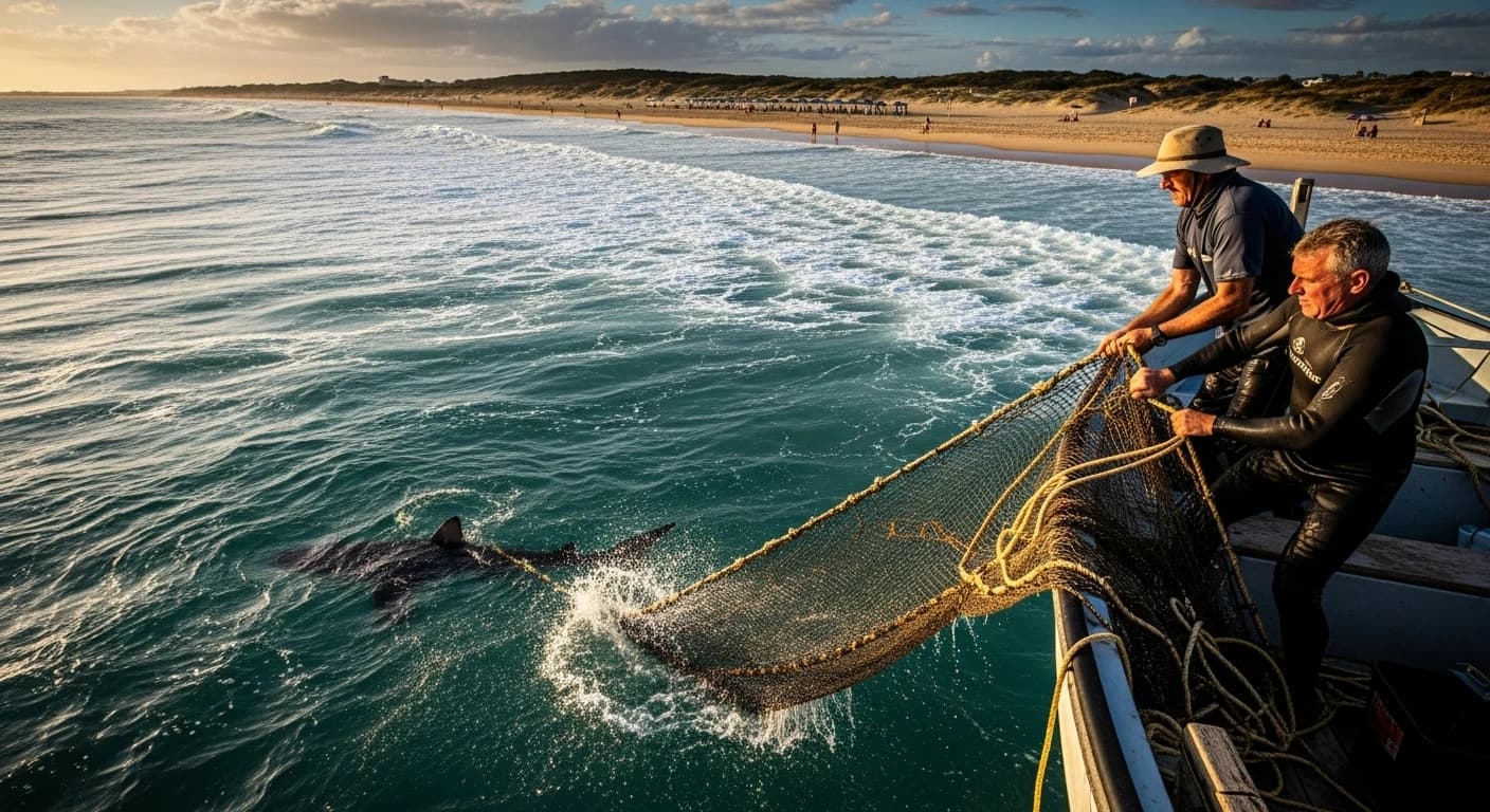 Śmiertelny atak rekina ożywia debatę nad kontrowersyjnymi sieciami ochronnymi w Australii