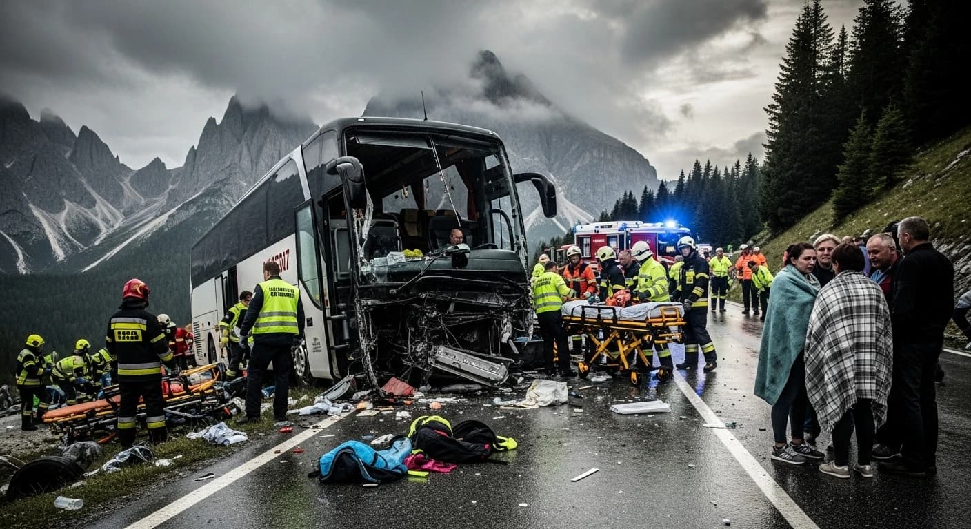 Tragiczny wypadek polskiego autokaru w Austrii - zginął kierowca, wśród rannych wicemarszałek Małopolski