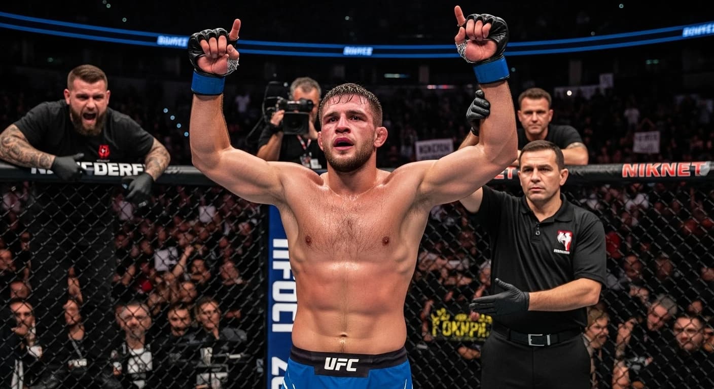 Jakub Wikłacz triumfuje w debiucie UFC mimo kontrowersyjnej decyzji sędziów