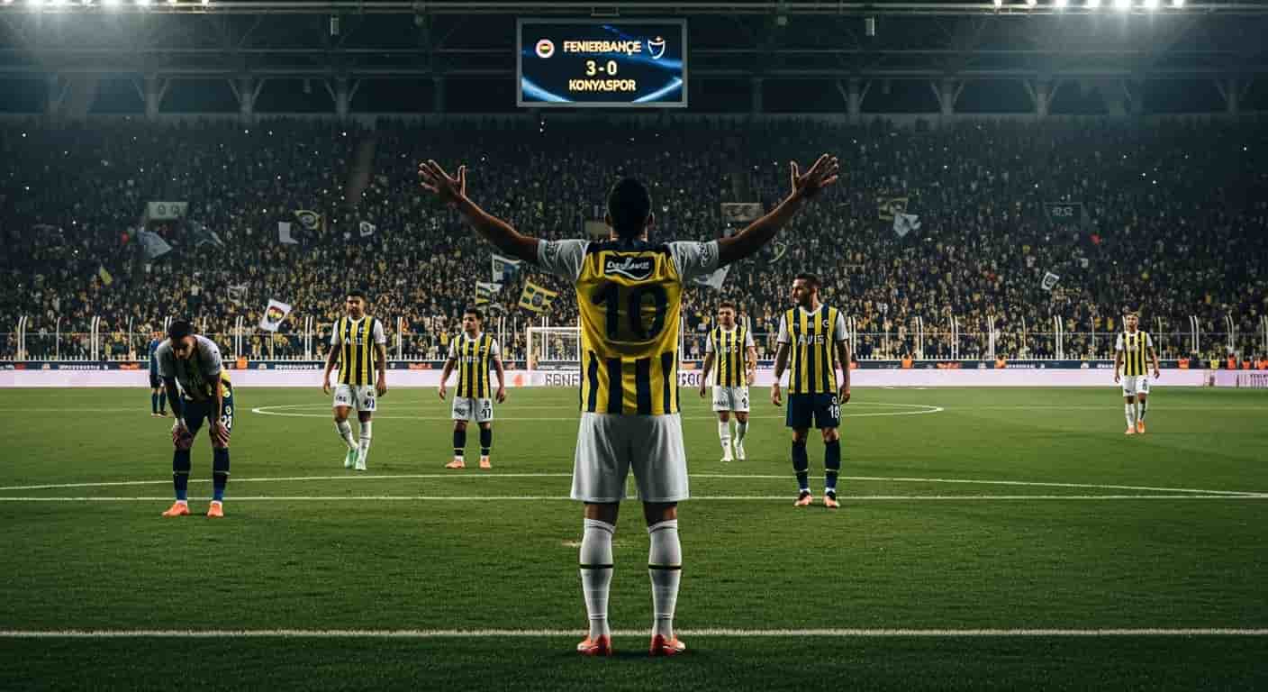 Fenerbahçe demoluje Konyaspor 3-0 w pierwszej połowie meczu 16. kolejki Süper Lig