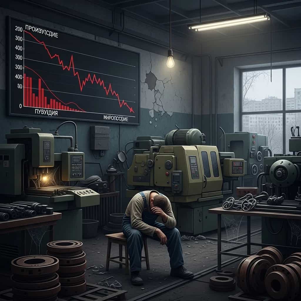 Rosyjska gospodarka w głębokim kryzysie - produkcja cywilna spada, inflacja rośnie