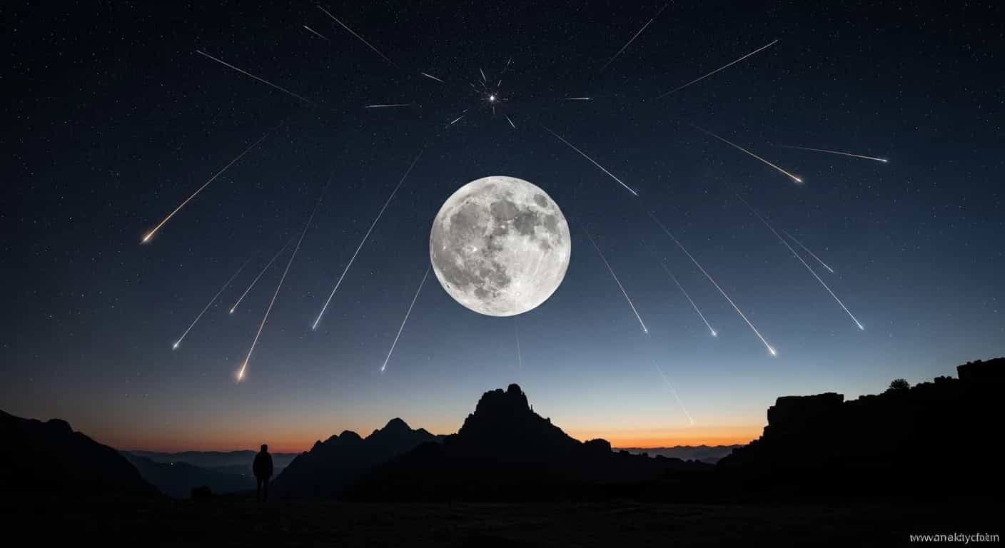 Październikowa superpełnia 2025 - spektakularne zjawisko astronomiczne z deszczem meteorów