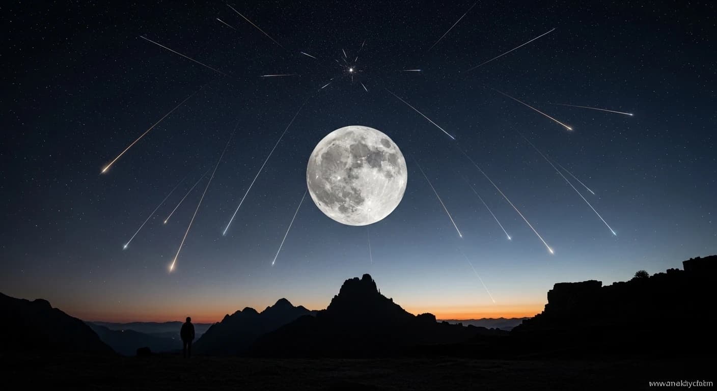 Październikowa superpełnia 2025 - spektakularne zjawisko astronomiczne z deszczem meteorów