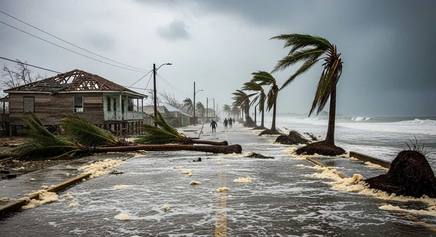 Huragan Melissa pustoszy Jamajkę - najsilniejszy żywioł w historii Atlantyku zmierza ku Kubie