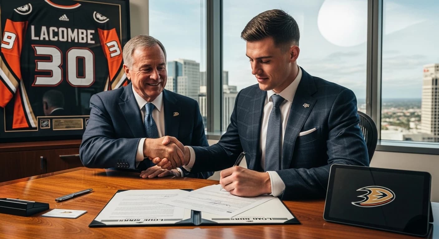 Jackson LaCombe nowym liderem Anaheim Ducks - rekordowy kontrakt obroncy wyznacza nowe standardy w NHL