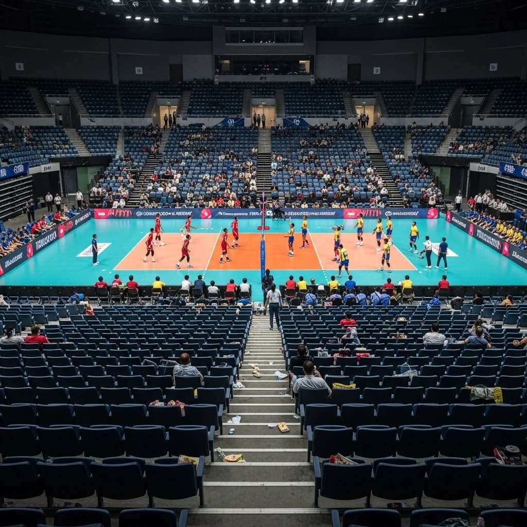 Mistrzostwa świata w siatkówce na Filipinach - pustki na trybunach i problemy organizacyjne