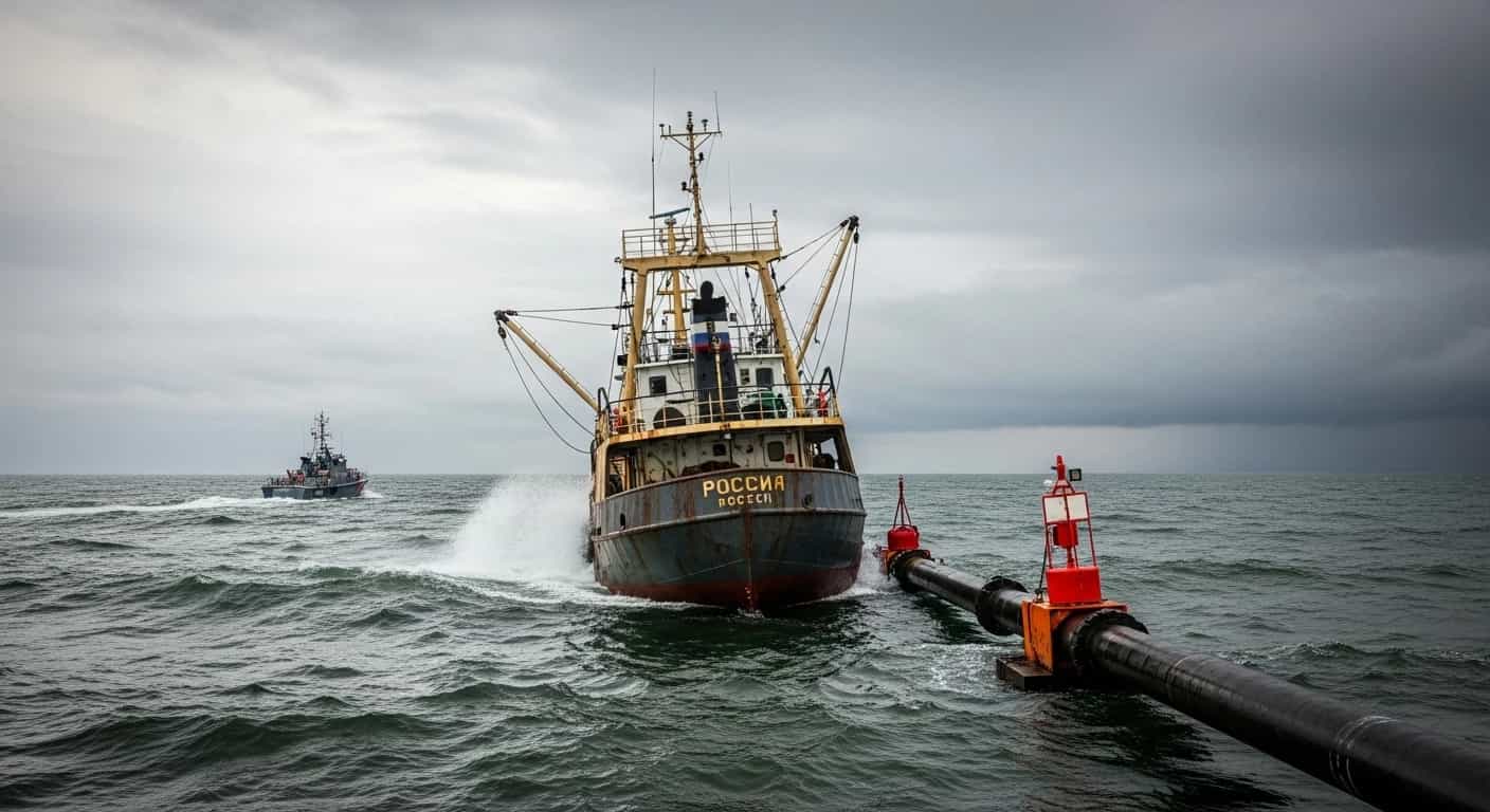 Incydent z rosyjskim kutrem w pobliżu Szczecina - jednostka dryfowała przy rurociągu gazowym
