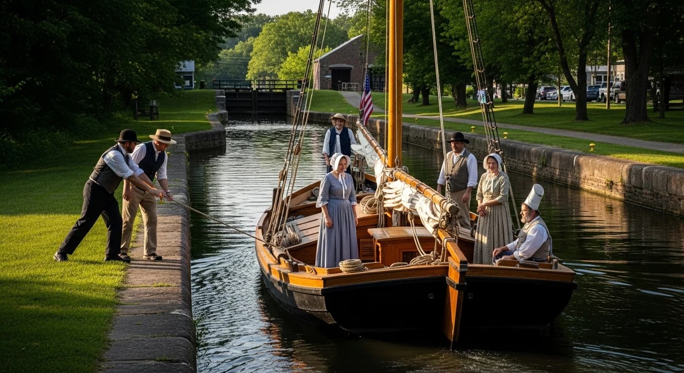Kanał Erie obchodzi 200. rocznicę - replika historycznego statku przemierza słynną trasę wodną