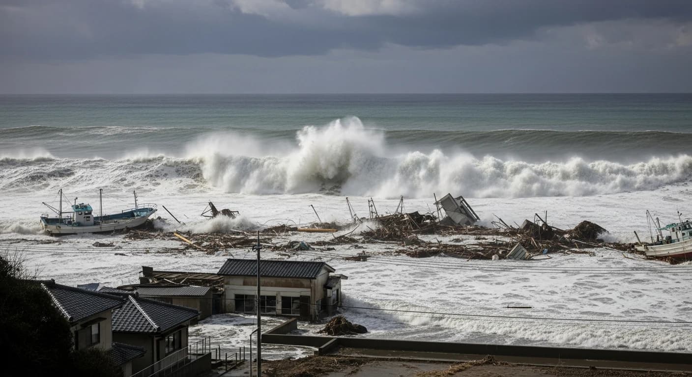 Trzęsienie ziemi o magnitudzie 6,9 wywołało tsunami u wybrzeży Japonii