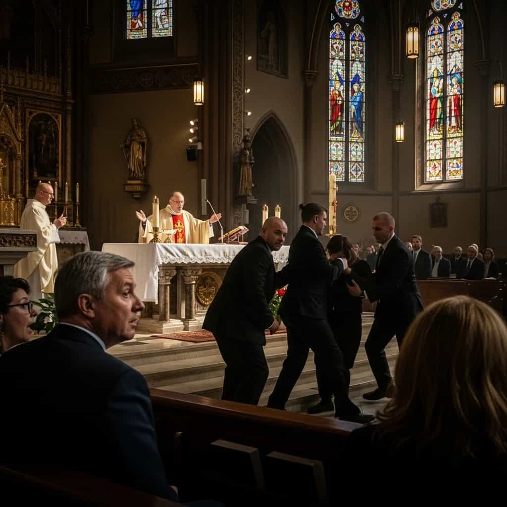 Incydent podczas mszy z prezydentem Nawrockim w amerykańskiej Częstochowie