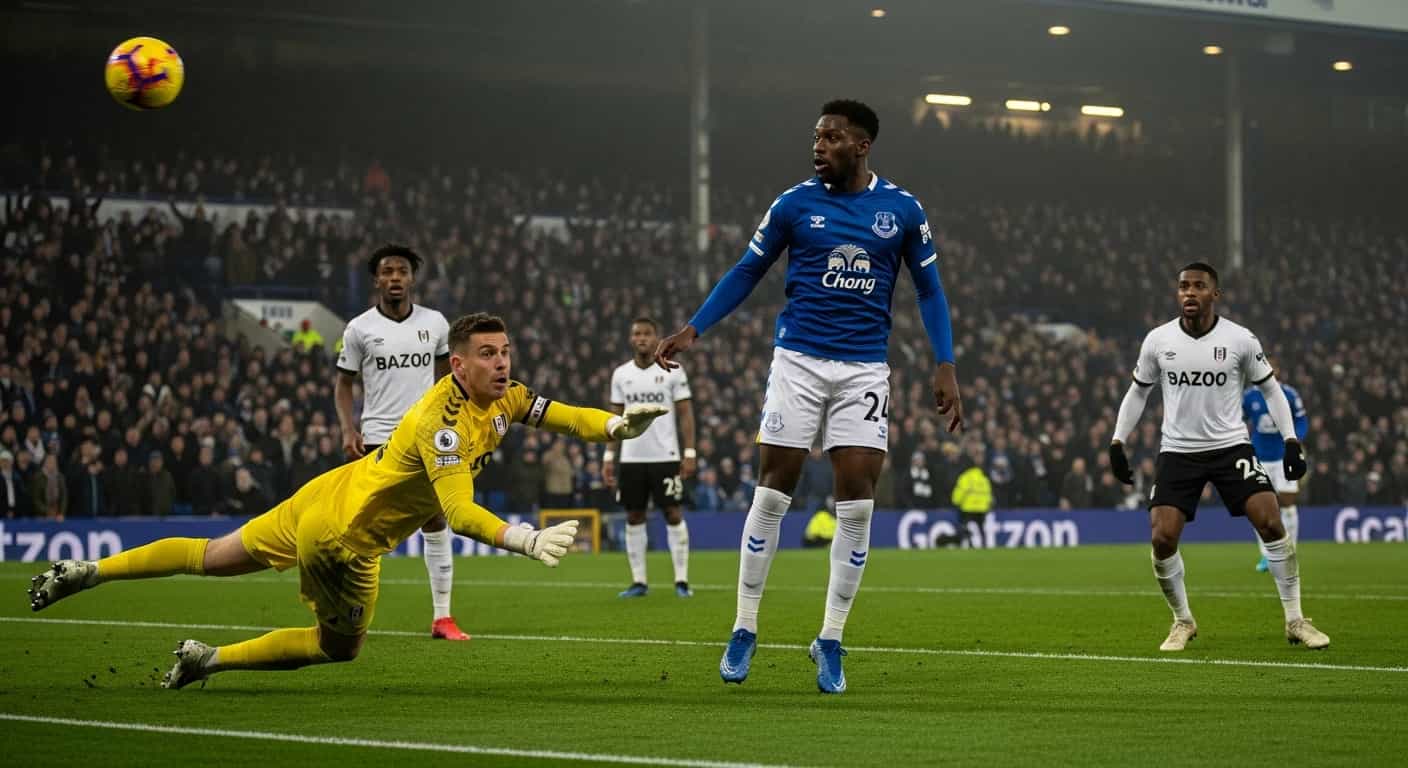 Everton pokonuje Fulham 1:0 dzięki bramce Gueye w doliczonym czasie pierwszej połowy