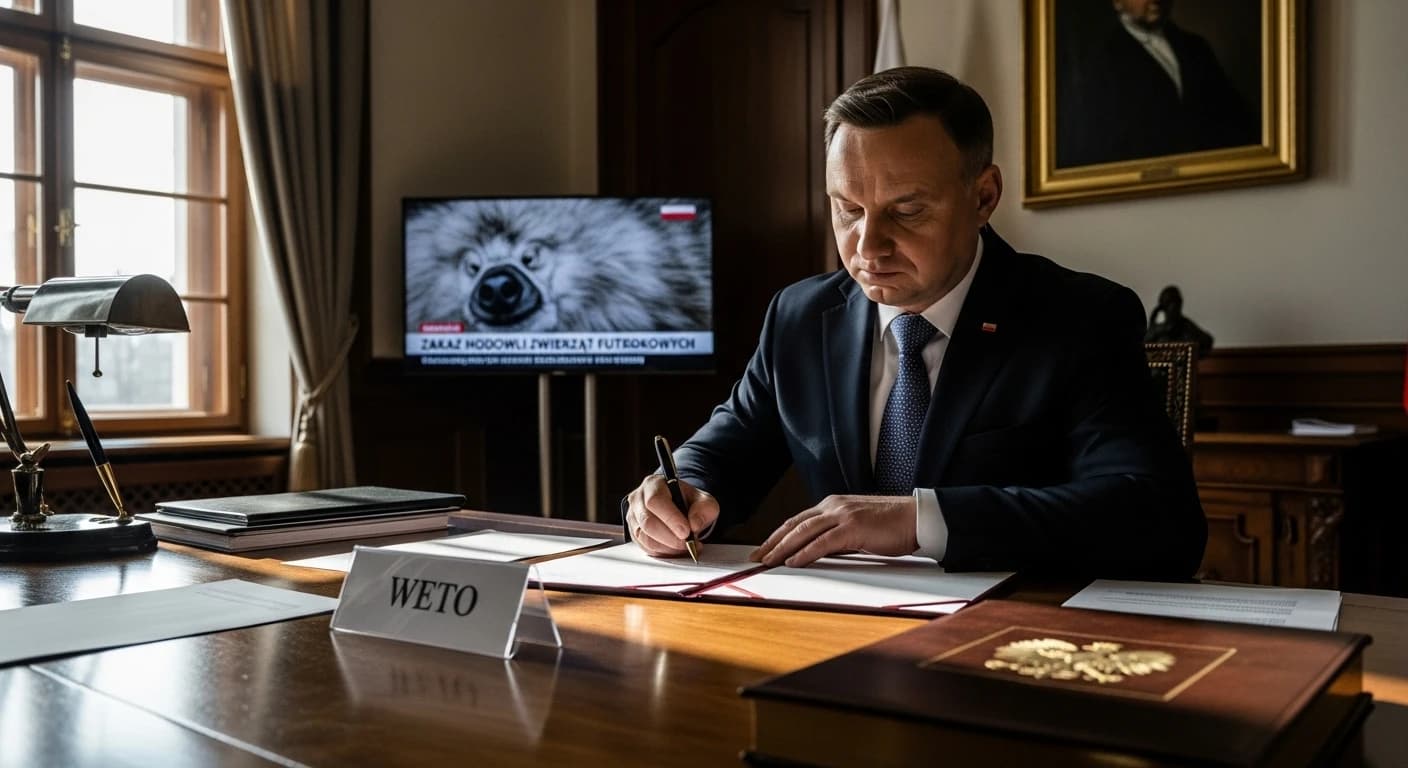 Weto Nawrockiego w sprawie zakazu hodowli zwierząt futerkowych coraz bardziej prawdopodobne