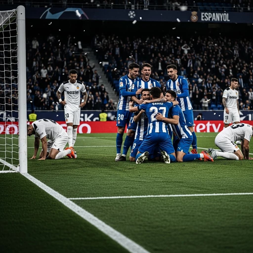 Espanyol remisuje z Valencią 2-2 po dramatycznym golu w ostatniej minucie