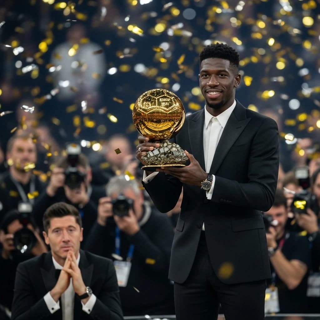 Ousmane Dembele zdobywa Złotą Piłkę 2025, Robert Lewandowski na 17. miejscu