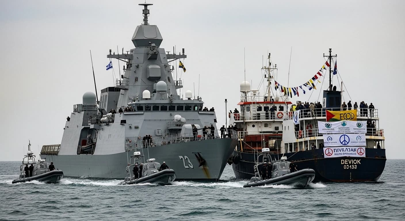 Izraelska marynarka przechwytuje międzynarodową flotyllę humanitarną płynącą do Strefy Gazy