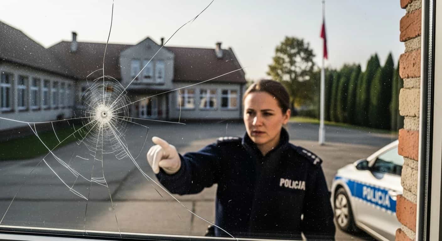 Szkoła podstawowa we Włodarach ostrzelana z wiatrówki - zatrzymano 38-latka