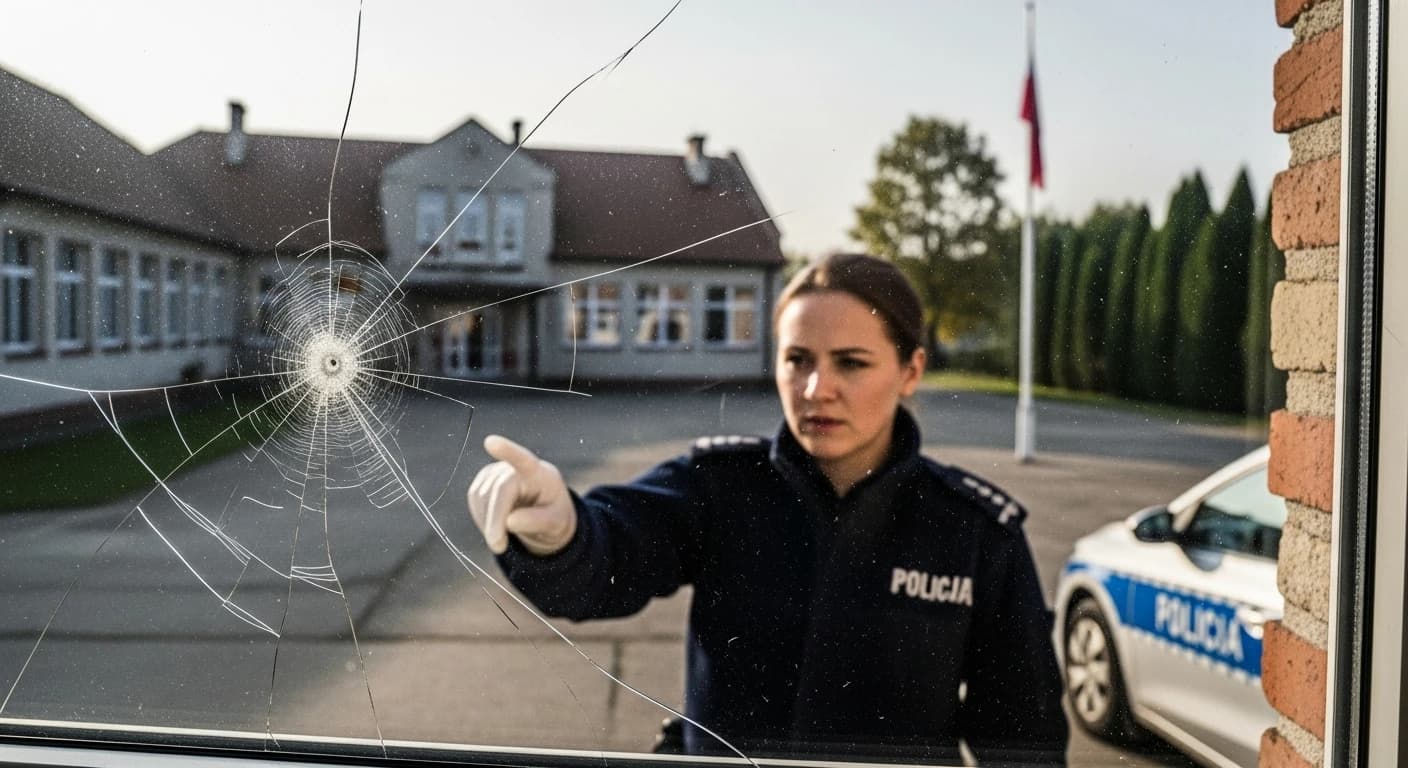Szkoła podstawowa we Włodarach ostrzelana z wiatrówki - zatrzymano 38-latka