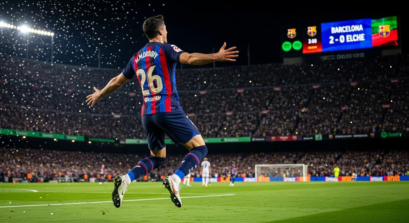 Barcelona triumfuje nad Elche 2-0 w 11. kolejce LaLiga EA Sports