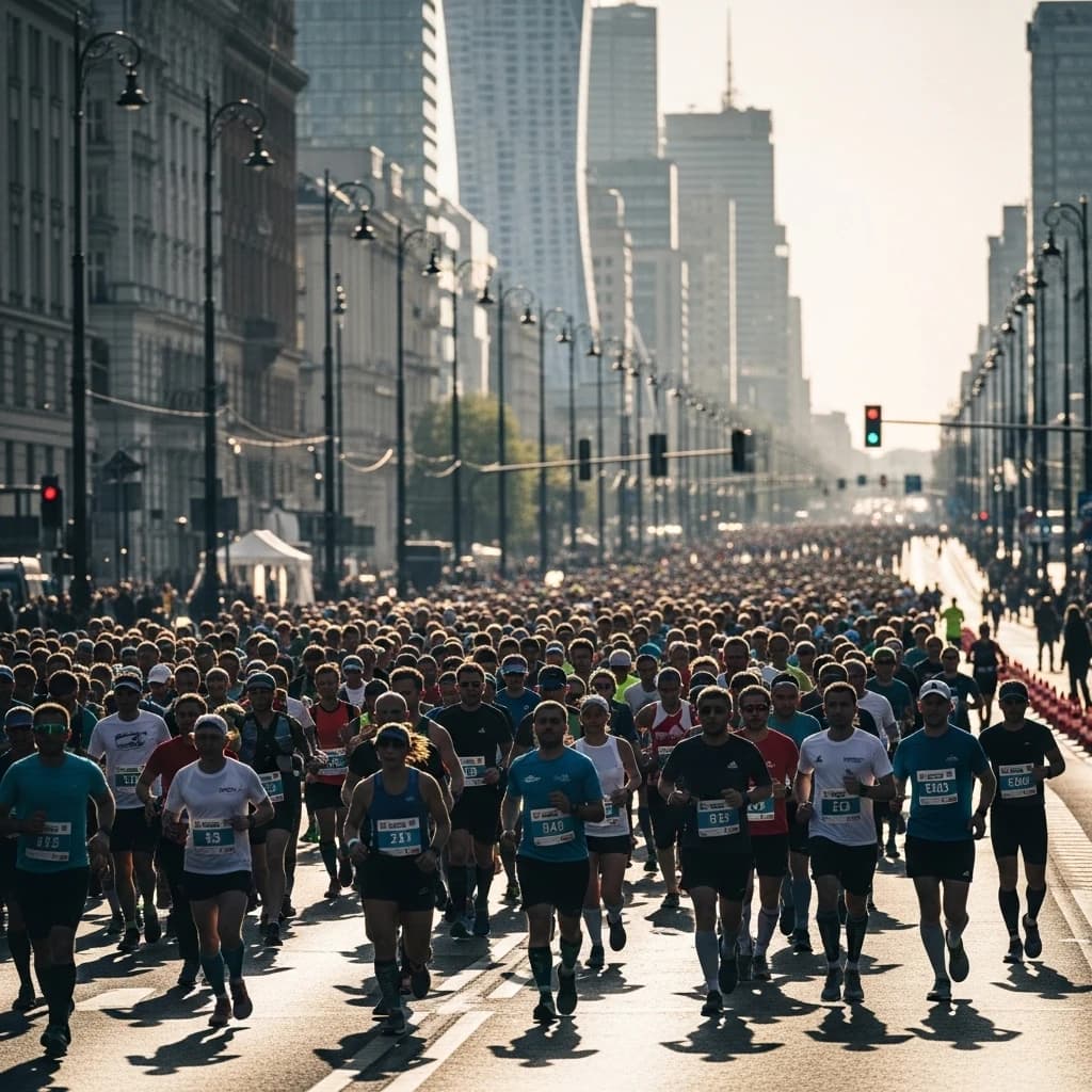 Rekordowy Maraton Warszawski 2025 sparaliżuje stolicę - ponad 20 tysięcy biegaczy na ulicach