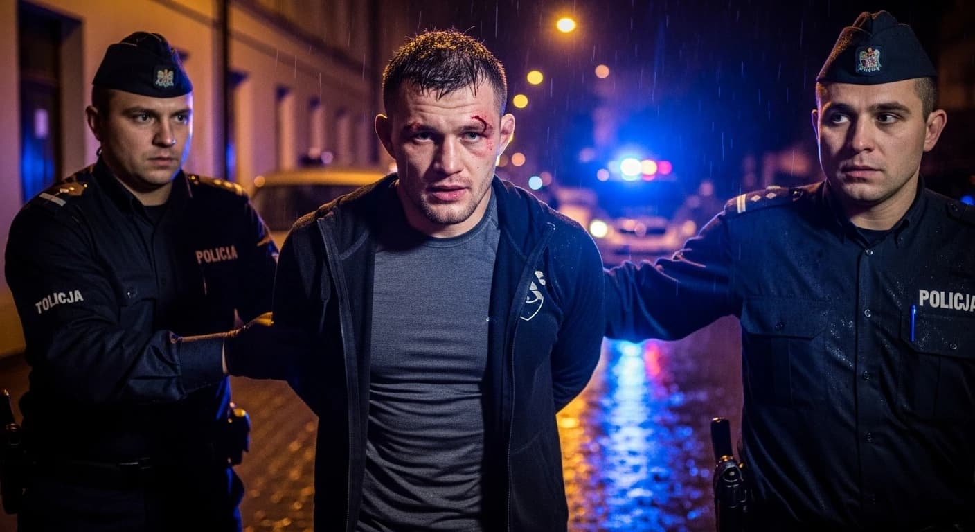 Denis Załęcki zatrzymany przez toruńską policję w związku z bójką z użyciem niebezpiecznych narzędzi