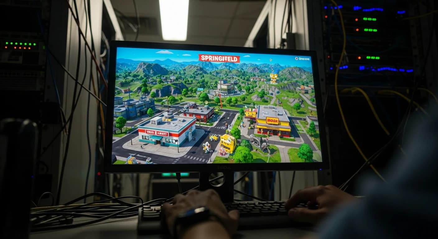 Status serwerów Fortnite - aktualizacja The Simpsons wprowadza nową mapę Springfield