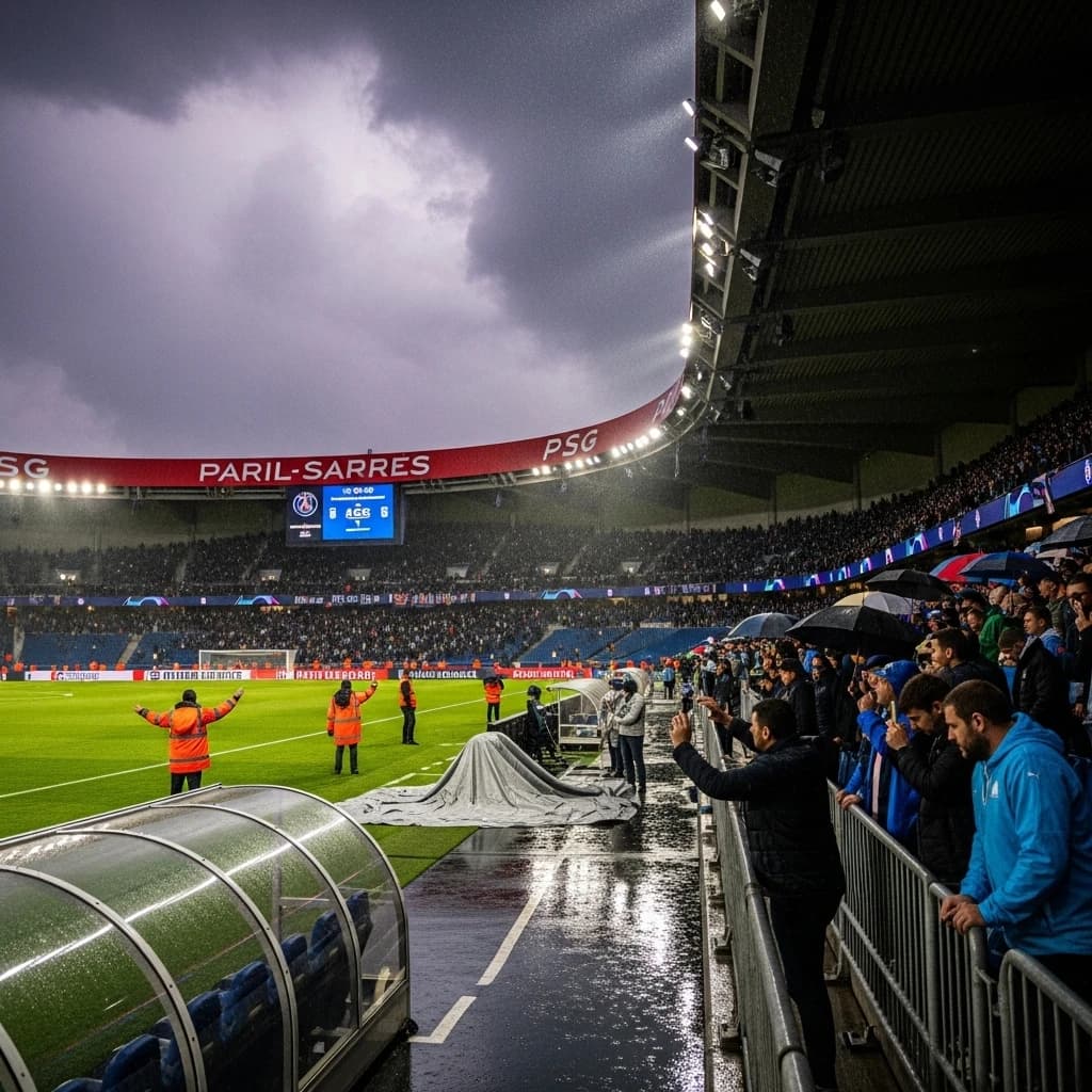 Mecz PSG z Olympique Marsylia przełożony w ostatniej chwili z powodu burzy