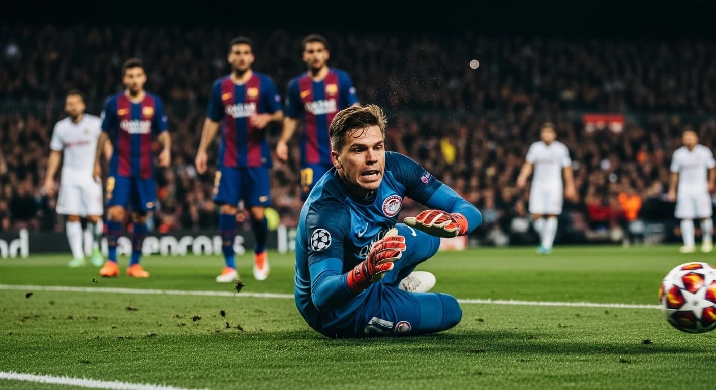 Barcelona zagra z Olympiakosem w Lidze Mistrzów - Szczęsny w bramce, Lewandowski kontuzjowany