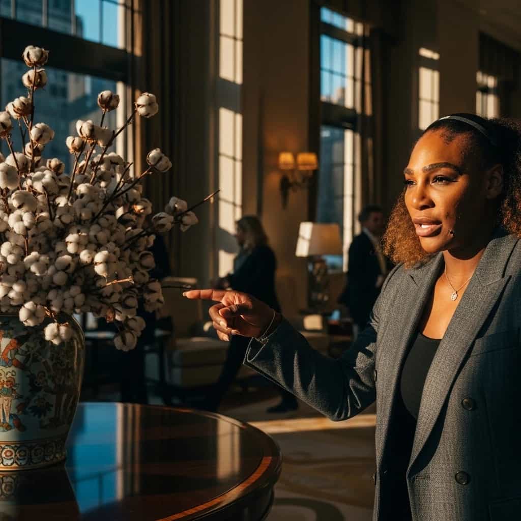 Serena Williams krytykuje dekorację z bawełny w nowojorskim hotelu