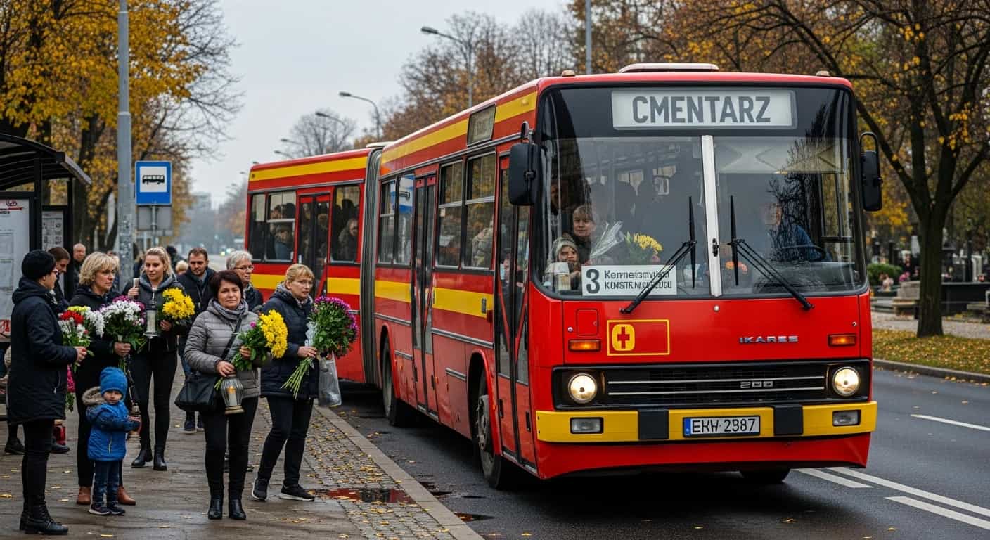 Specjalne linie cmentarne w Warszawie na Wszystkich Świętych 2025 - kompletny przewodnik po transporcie publicznym
